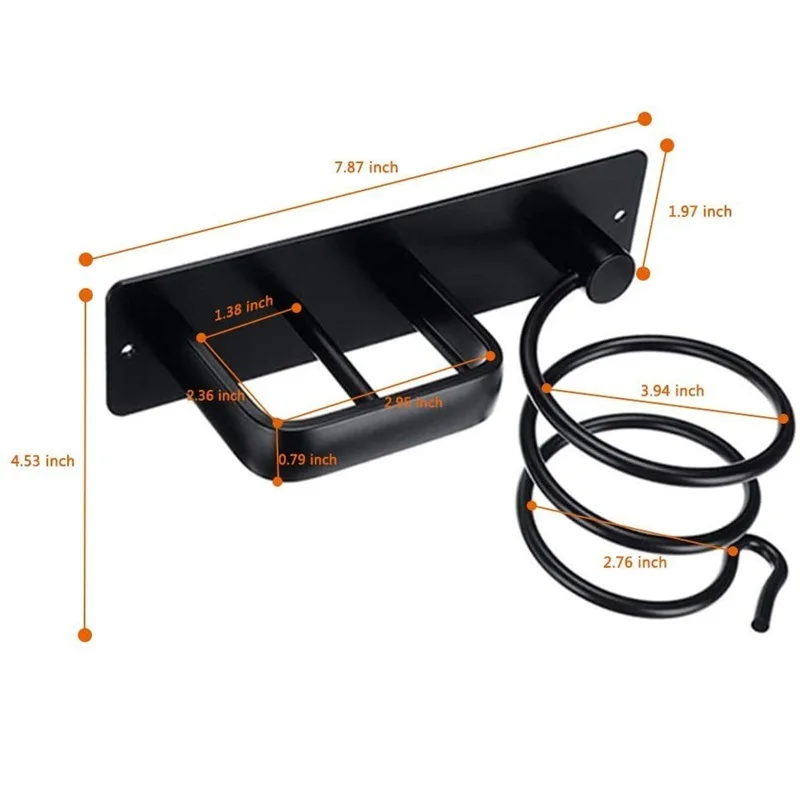 stainless steel hair dryer rack anti rust hair dryer rack stand shelf bathroom accessories holder for hairdryer racks household free global shipping