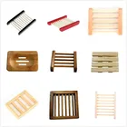 Бамбуковый держатель для мыльницы, подставка для мыла, тарелка, контейнер для ванны, душевая тарелка, деревянная натуральная древесина, 9 видов стилей для ванной комнаты