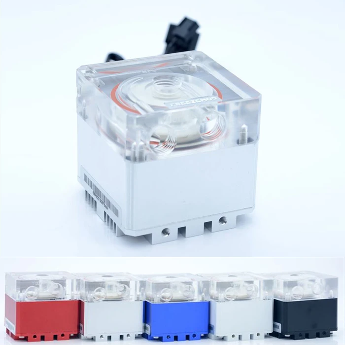 FREEZEMOD Compute охлаждения ПК водяное охлаждение бесшумный насос PWM интеллигентая(ый) потока 800L/ч 12 В/5 V RGB светильник Aura. PU-FS4M