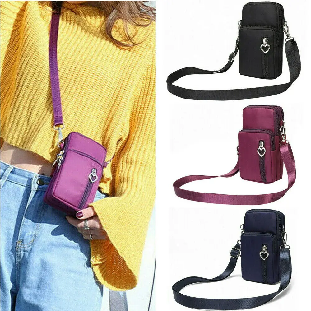 

Hot Womens Adjustable Waterproof Women Cross Body Mobile Phone Shoulder Bag Brand New Style Pouch Case Belt Coin Purse Wallet