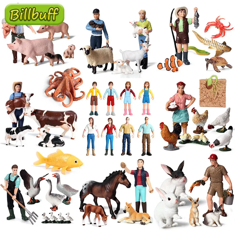 Лидер продаж имитация фигурок фермы дикие животные птица морская жизнь модель