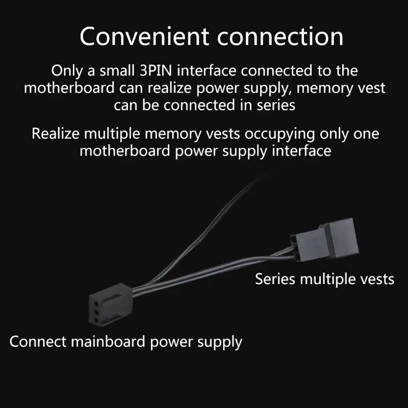 Кулер для оперативной памяти RGB радиатор охлаждающий жилет ПК игровой модуль DDR