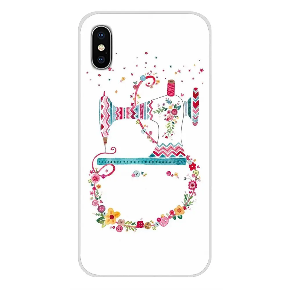 Прозрачный мягкий чехол сумка с рисунком для швейной машинки Huawei G7 G8 P7 P8 P9 P10 P20 P30