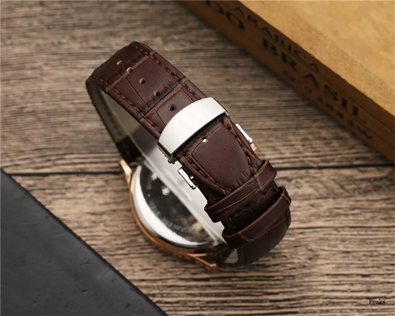 

2021 New Mens Watches Top Brand Luxury Leather Casual Quartz Watch Men Sport Waterproof Clock Black Watch Relogio Masculino
