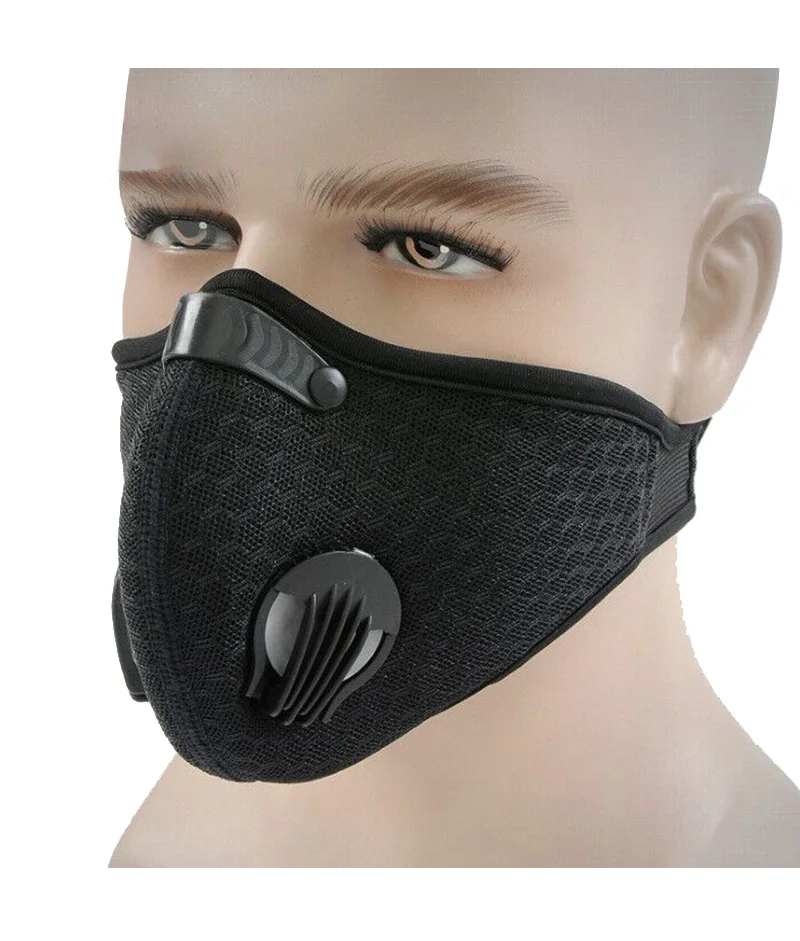 PM2.5 анти-Дымчатая унисекс маска для рта анти-загрязнения дышащая Беговая Половина лица маска для рта Анти-пыль велосипедная маска для лица