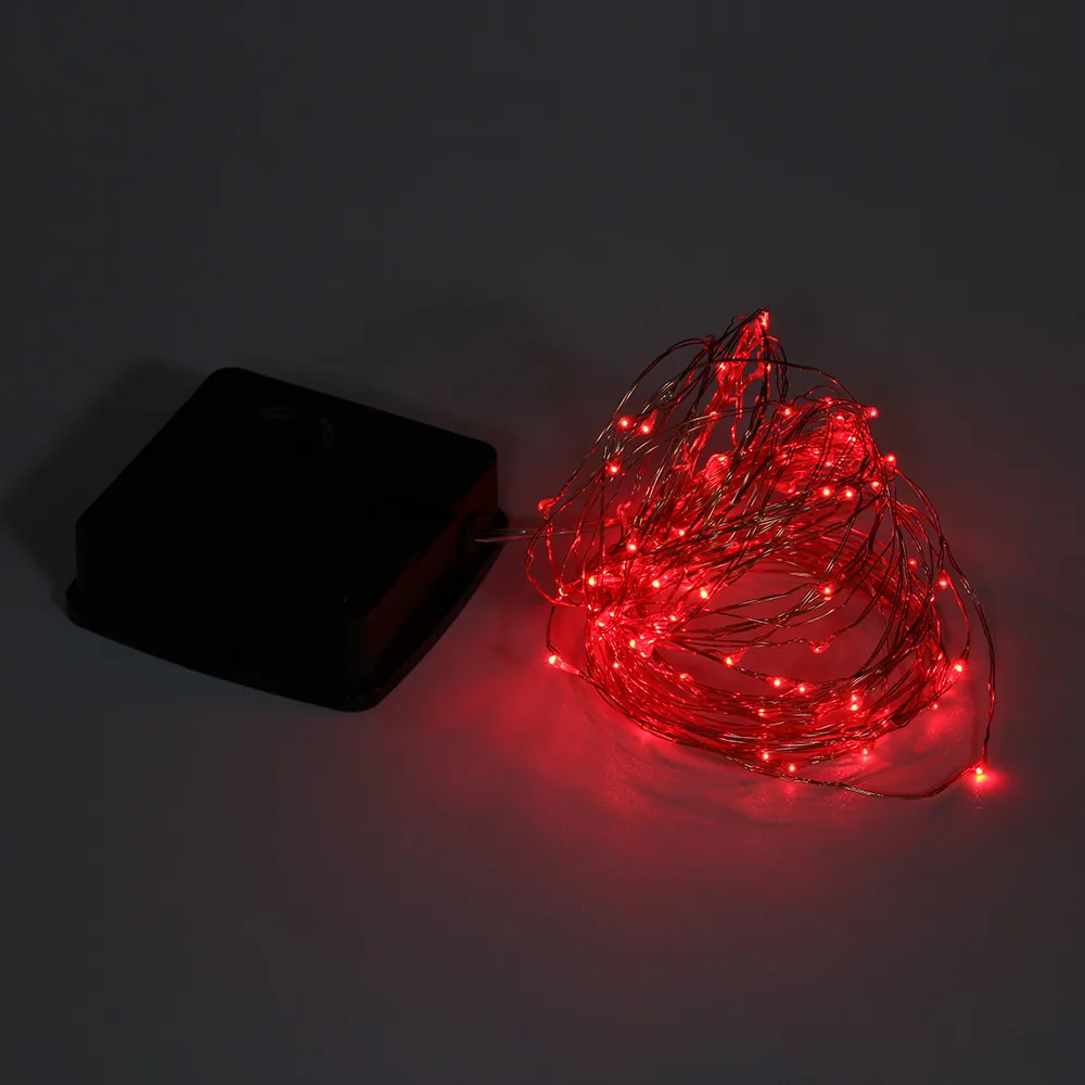 5M 50 LED осветительные струны на открытом воздухе солнечных батареях медный провод