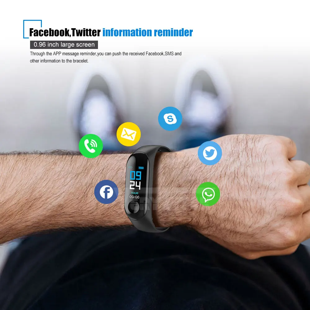 Смарт браслет PEACHFIT M3X с пульсометром фитнес трекером тонометром смарт для Android iOS