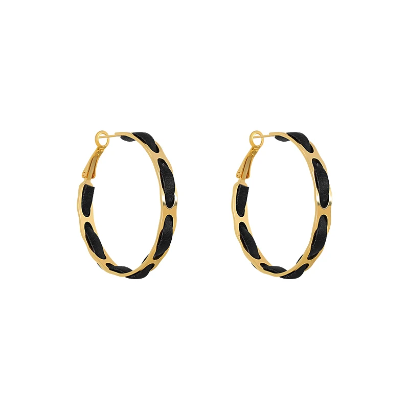 

2020 new classic black leopard HIP-Hoop Earrings for woman Fashion simple jewelry Christmas party sexy girl's unusual Earrings