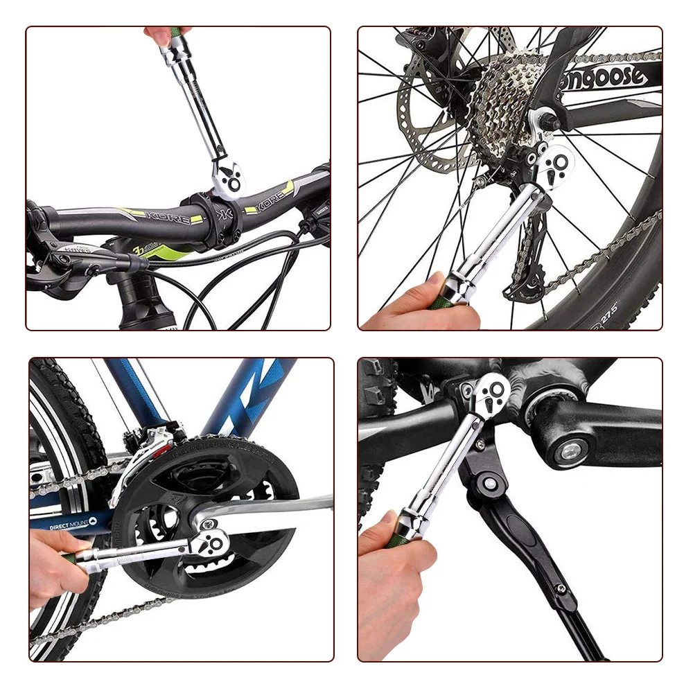 

6.35mm 1/4" 2-20Nm Adjustable Torque Wrench Bicycle Repair Tools Kit Set Tool Bike Repair Spanner Hand Tool Set