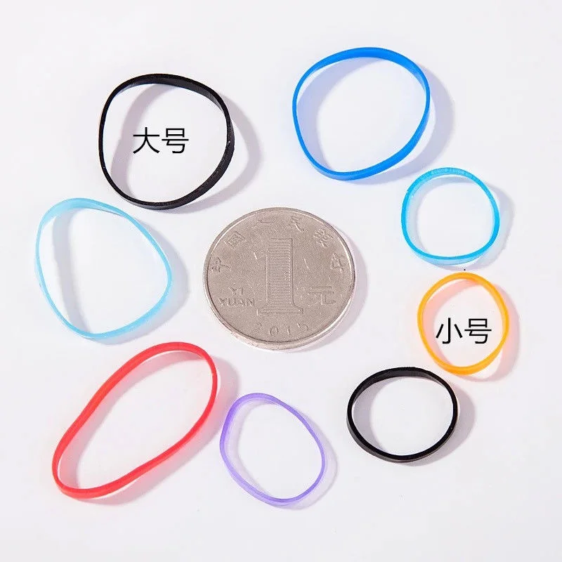 500 шт. цветная резинка для волос одноразовая плетеная прочная Лента непрерывная