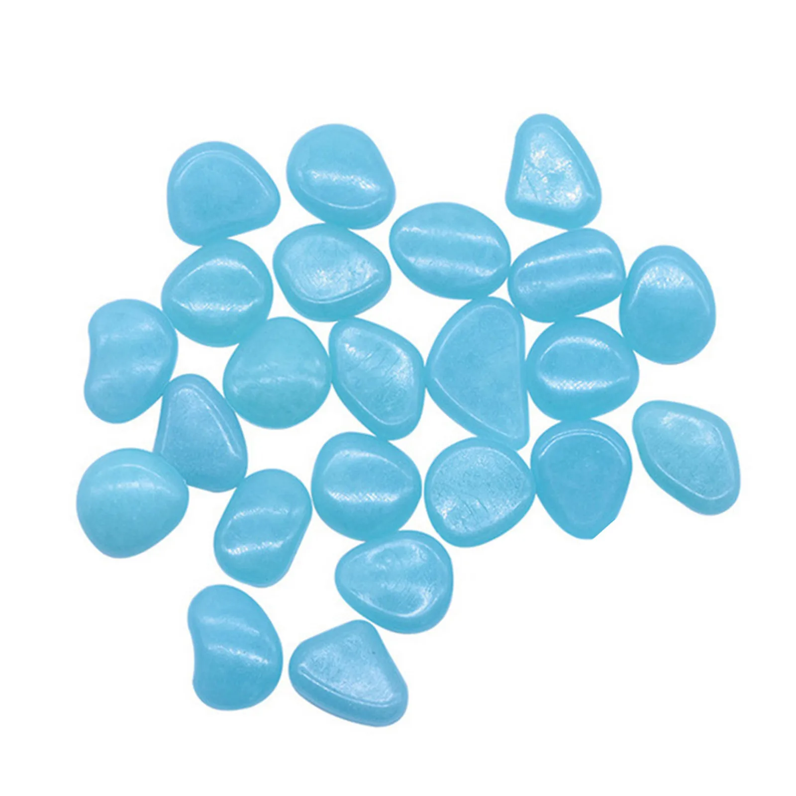 

50PCS Garden Glow In The Dark Luminous Pebbles For Walkways Plants Aquarium Decor Glow Stones Luminous Stone Garden Decoration