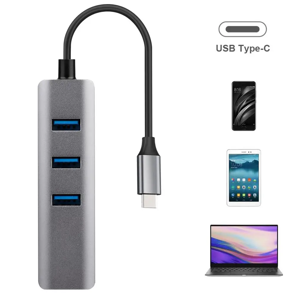 Новый USB C концентратор Gigabit Ethernet Rj45 Lan адаптер Type к 3 0 10/100/1000 сетевая карта для MacBook