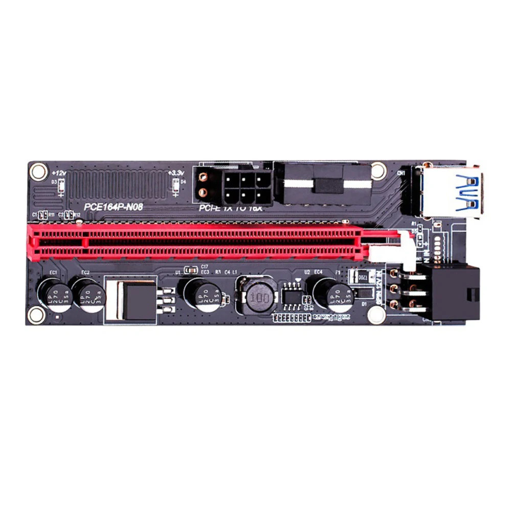 PCI Express Райзер-карта USB 3 0 кабель PCI-E 1X до 16X расширитель адаптер 4Pin 6Pin Power для