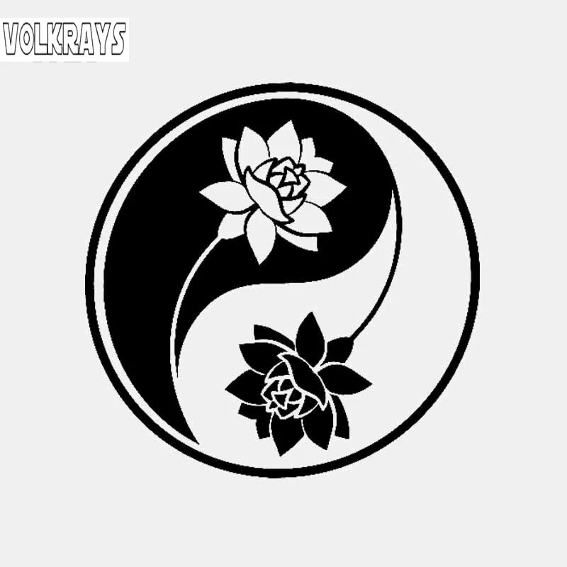 Модная Автомобильная наклейка Volkrays Инь Янь лотос Йога медитация буддизм