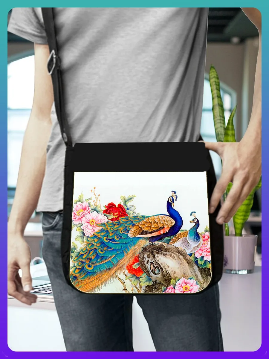 Сумка для ноутбука планшета рюкзак портфель на плечо с принтом Китайская