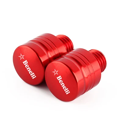 red Мотоцикл M10* 1,25 CNC алюминиевые зеркала заднего вида отверстие заглушки винты кепки универсальный для Benelli Leoncino 500 Leoncino250 BN600 300 - Цвет: red