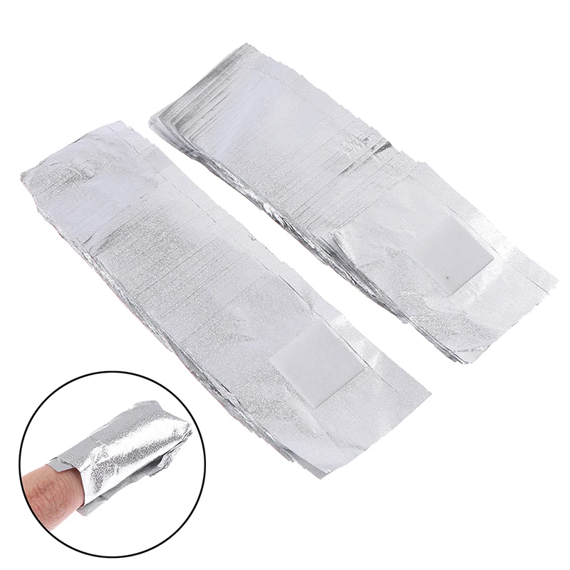 

Aluminium Foil Nail Art Soak Off Polish Nail Removal Wraps Nail Towel Gel Polish Remover Manicure Tool 100PCS