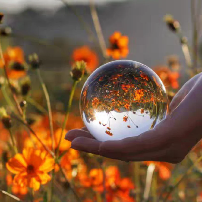 Хрустальный шар Идеально Lensball прозрачный Стекло K9 лечебная Сфера Подставки для