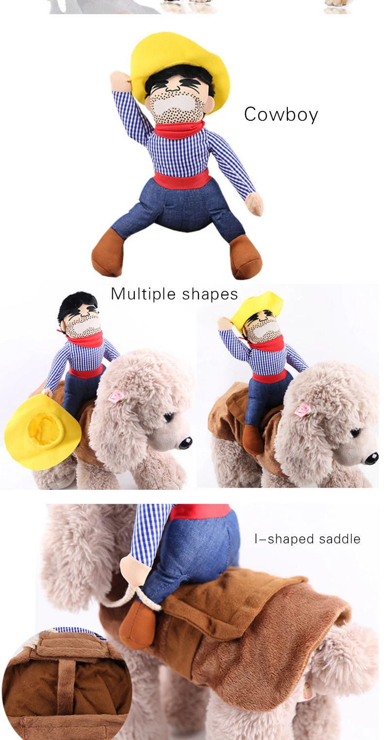 Dog clothes cat pet supplies pet riding equipment dress Halloween funny small medium dog leotard coat clothes role play