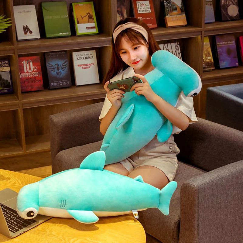 Бесплатная доставка мягкие плюшевые куклы в виде молотковой головы акулы