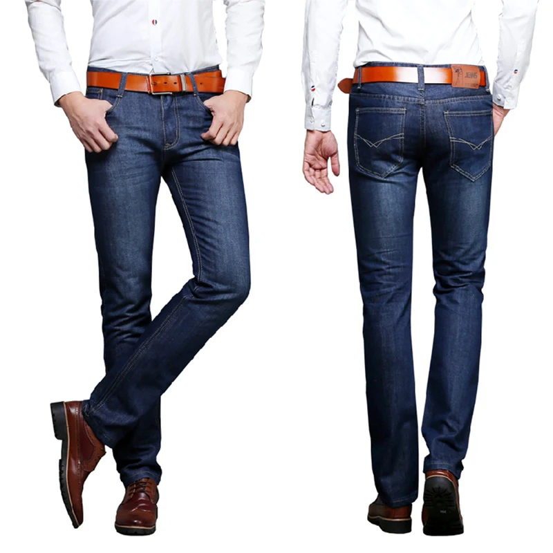 Новинка 2019 мужские брендовые джинсы модные деловые повседневные Стрейчевые