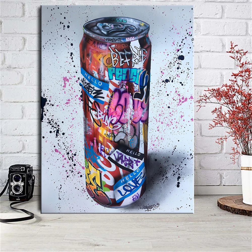 Абстрактный настенный постер с изображением флакона и напитков