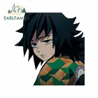 EARLFAMILY 13 см x 11,7 см Demon Slayer Giyuu Tomioka Peeker Авто наклейки и наклейки JDM ATV Windows дверь виниловая пленка для автомобиля
