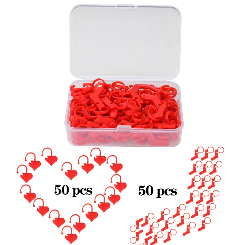 100 шт./кор. пластиковые маркеры для стежков инструменты вязания зажимы крючком