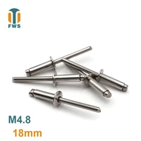 10 pcs m4 8 18mm din en iso 15983 gb t 12618 4 stainless steel open end blind rivets pop rivets with protruding head