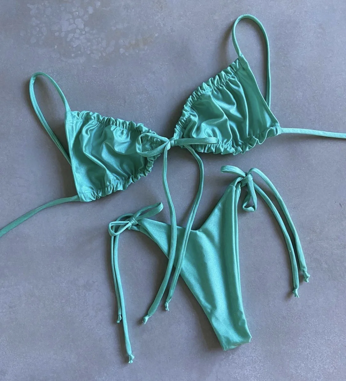 

Women Solid Bikini Set Bandage Brazilian Two Piece Swimmsuit Push Up Beachwear Padded Swimwear Bathing Suit Swimming Suit 2021