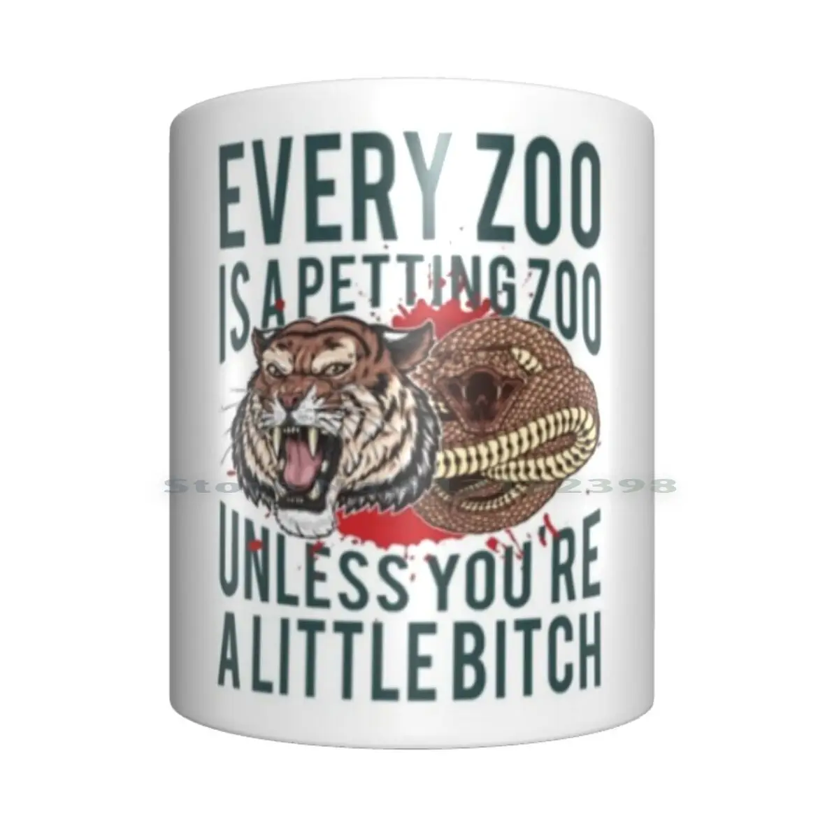 Every Zoo Is A Petting Unless You're Little Ceramic Mugs Coffee Cups Milk Tea Mug Pet Tiger | Дом и сад