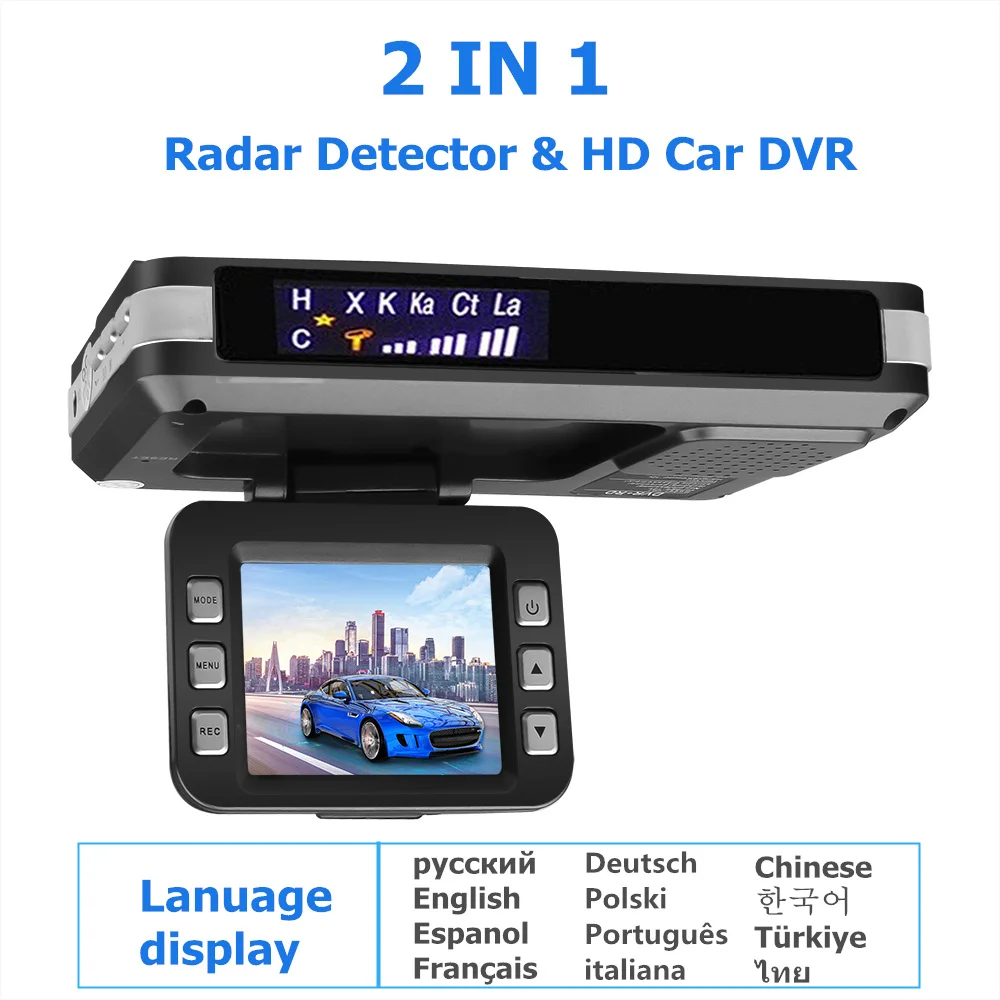

Flow Radar Detector Car DVR 2-in-1 Camera Dashcam Full HD 1080P Video Registrator Recorder G-sensor Night Vision Dash Cam