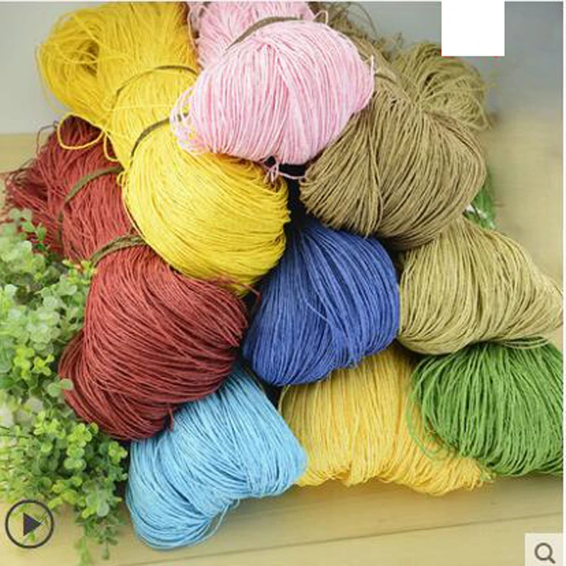 500g/Lot Summer Hat Yarn for Knitting Raffia Straw Crocheting Handmade Hats Baskets Handcrafts | Дом и сад