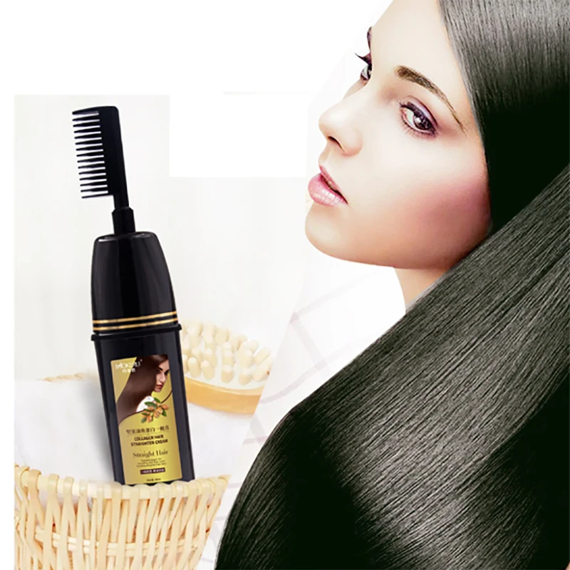 

Mokeru 200ml Argan Oil Smoothing Hair Straightener Cream Fastly Straight Hair Relaxer Cream for woman Hair care treatment