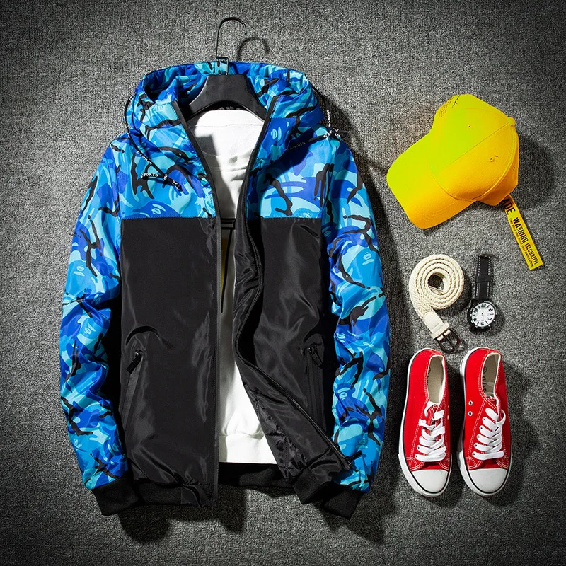 Одежда с хлопковой подкладкой Мужская зимняя камуфляжная куртка красивая