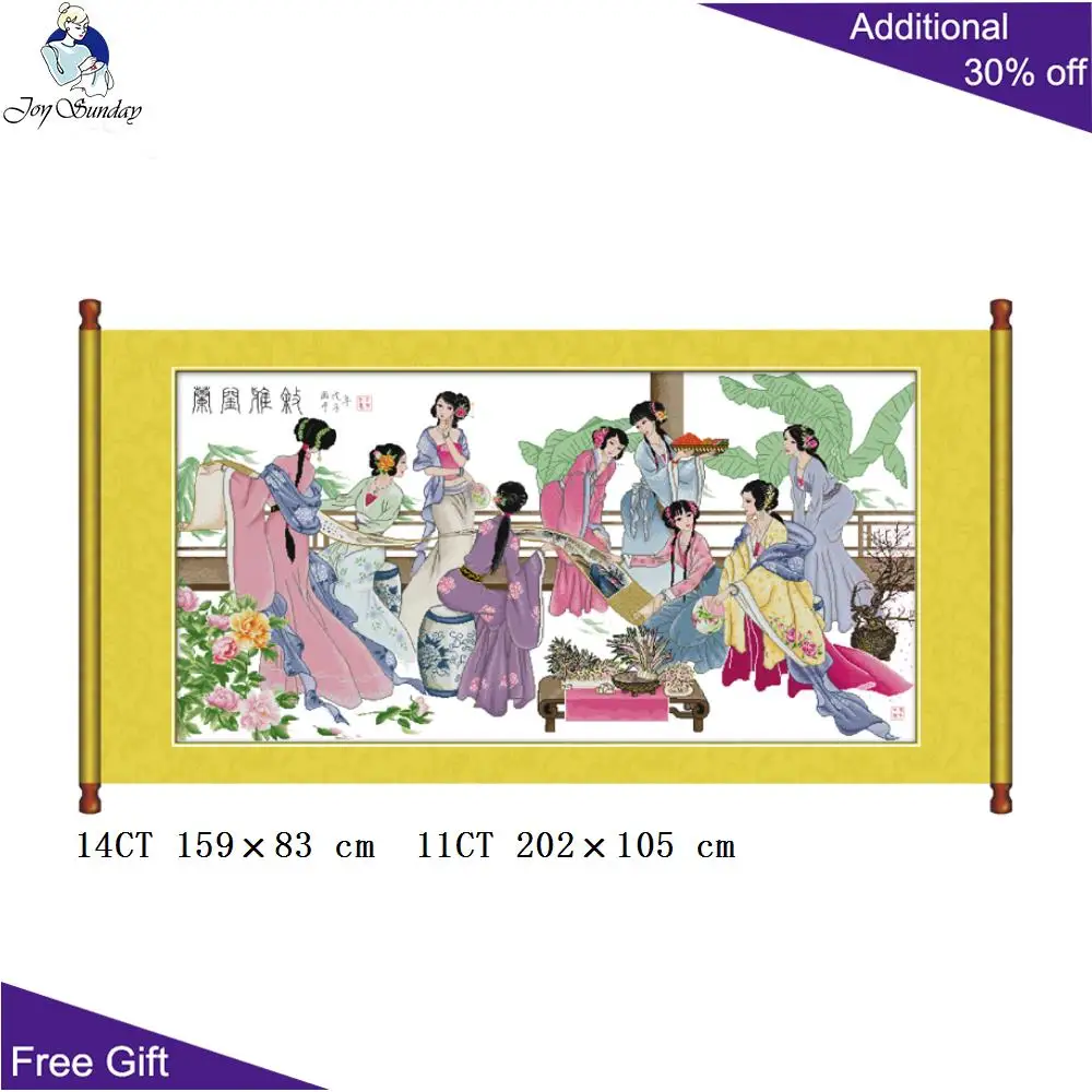 Joy Sunday китайский домашний декор R071R072R157R180 подружки цветы цветут двенадцати Jinling Дамская мечта о красных особняках вышивка крестиком