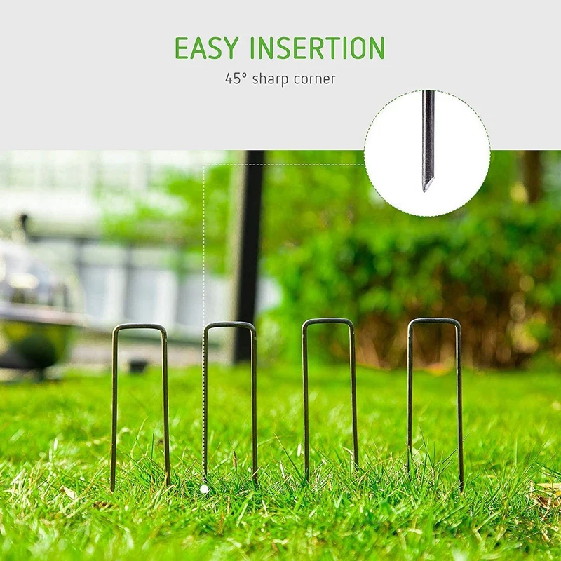 10 Pcs U-Type Turf Staples for Artificial Grass Lawn Sod Weed Landscape Fabric Netting |