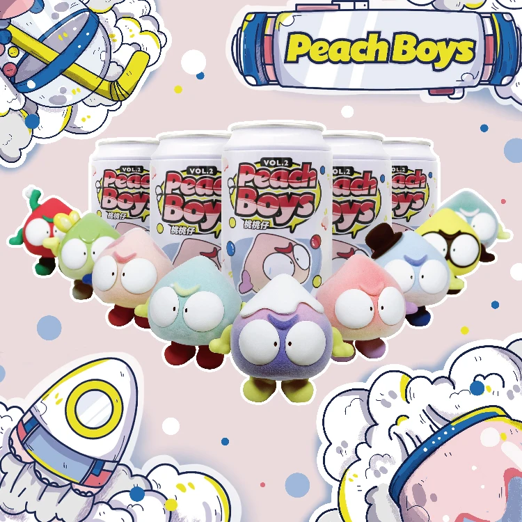 

Spot blind box toy peach peach series Caja Ciega creative kawaii doll two-dimensional hand-made gift ornaments mysterious box