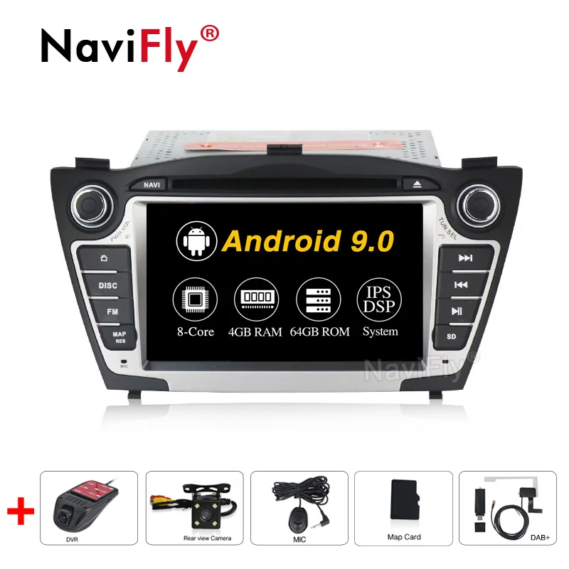 8 ядерный ips DSP Android 9,0 автомобильный dvd-плеер Радио авторадио для hyundai IX35 TUCSON 2009- ix35 Canbus USB SD wifi RDS gps navi - Цвет: 8Core Camera DVR DAB