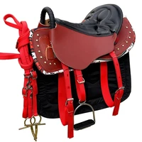 new armrest pure leather saddle set saddle full set full cowhide saddle horse harness riding saddle