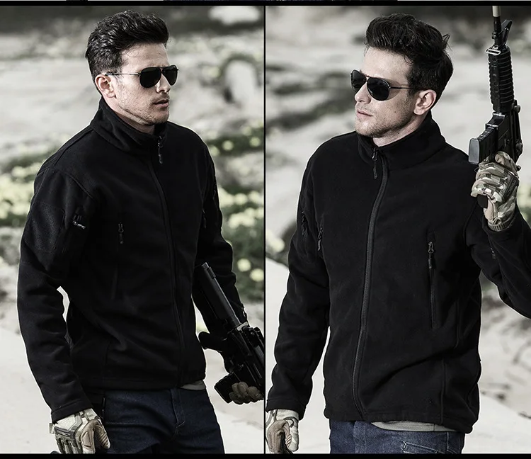 Уличная тактическая флисовая куртка мужское охотничье пальто осенне зимнее