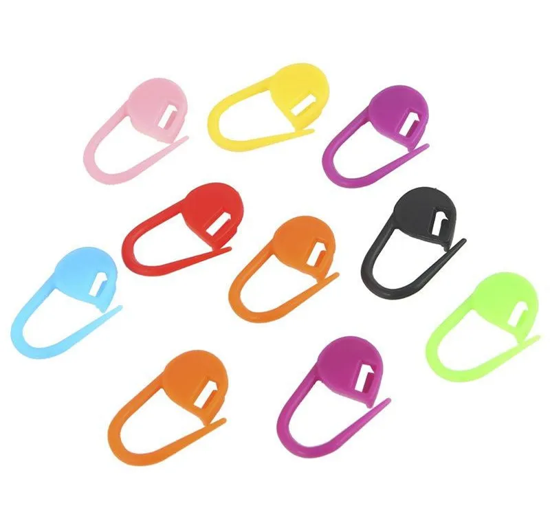 

100pc Hot sell Mix Color Plastic Knitting Tools Locking Stitch Markers Crochet Latch Knitting Tools Needle Clip Hook 5BB5571