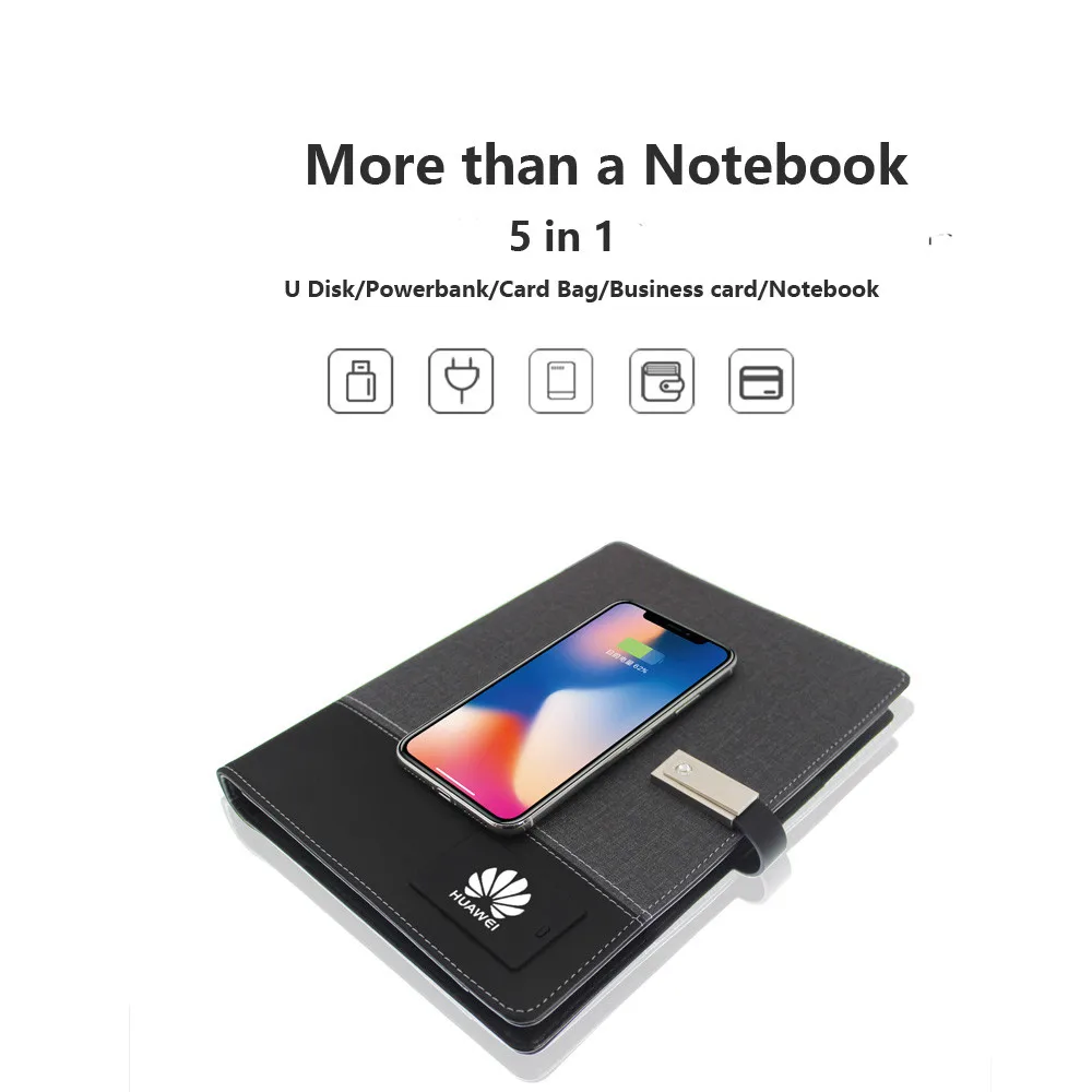 

Custom LOGO 8000 mAh Powerbank Power Bank Notebook with U disk For Phone