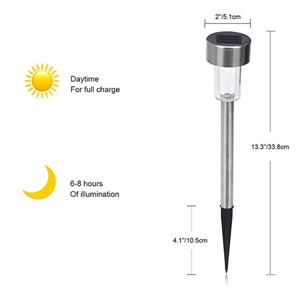 

12PCS LED Solar Garden Lights Outdoor Solar Powered Lamp Lantern Waterproof Landscape Lighting For Pathway Patio Yard Lawn Decor
