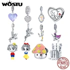 Подвески для браслета из серебра 925 пробы в виде сказочного города