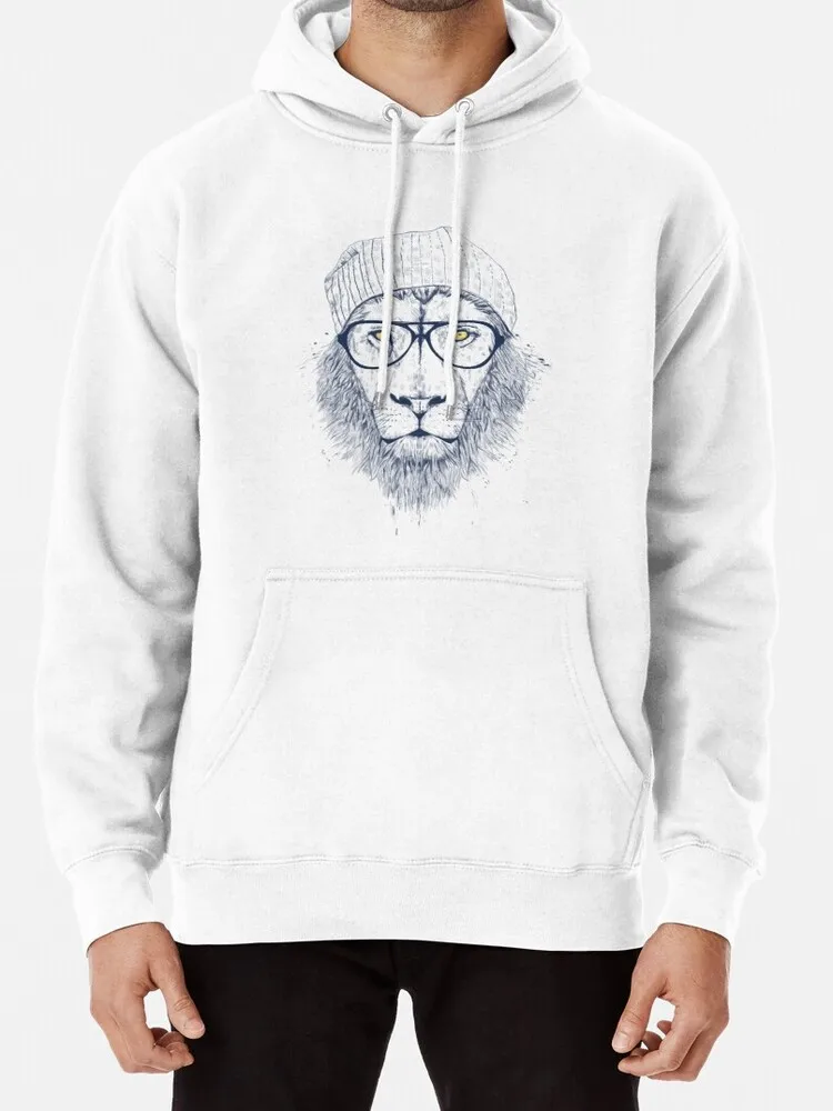 Крутой Лев 100% хлопок искусственное животное синие и желтые очки шляпа