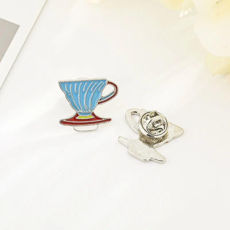 Лидер продаж брошь в виде кофейной чашки мультяшном стиле креативная ретро