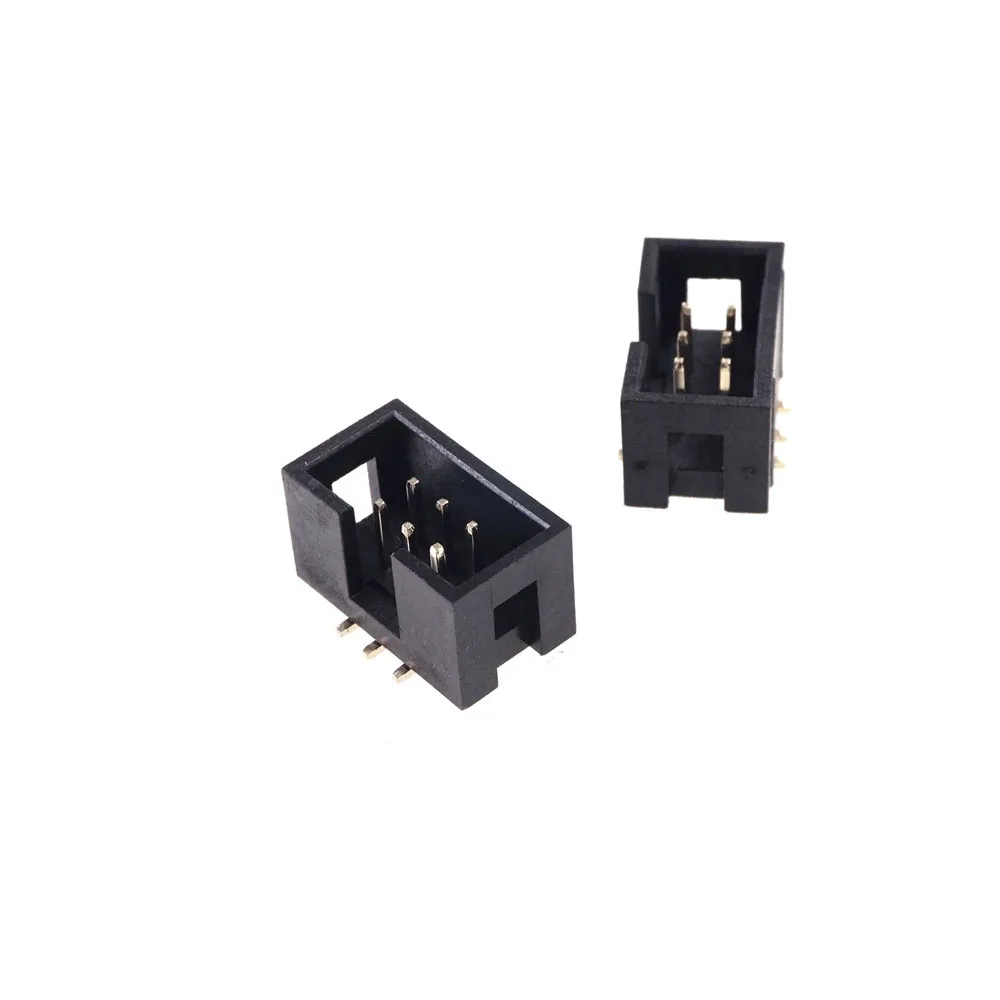 100 шт. SMT 2 54 мм 2x3 контакта 6 P Корпусная коробка Заголовок IDC разъем прямой штекер