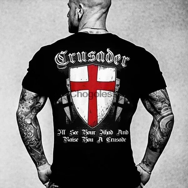 

Мужские Графические Рубашки, рубашка с рисунком рыцаря Templar, A Child of God, a Man of Faith