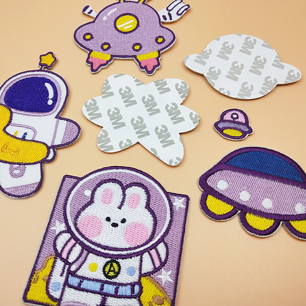 Самоклеящиеся нашивки с вышивкой для одежды значок сделай сам рюкзак футболка